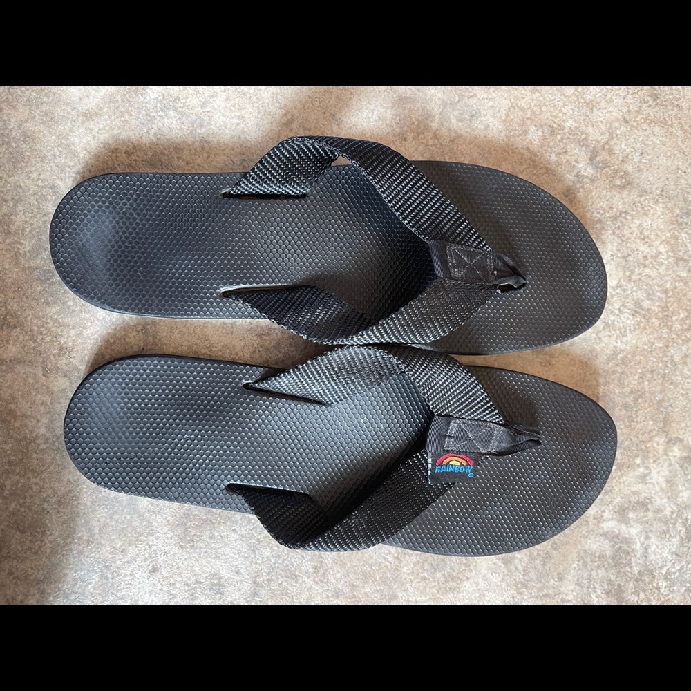Rainbow women’s flip flops